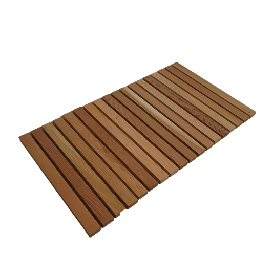 Cedargólf fyrir saunatjald